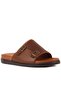 Tan Leather Men's Slippers 107-705-2201 - 2