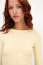 Crew Neck Basic Blouse B1496-Dk2 - 4
