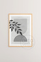 3 Piece Natural Color Real Wood Framed Painting Set - Model 6 - 3