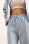 Women's Baby Blue Zippered Top with Stitching Detail Bottom Tracksuit Set Etkm-0000085 - 6