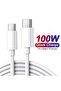 كابل شحن سريع PD أبيض بطول 0.3 متر بقدرة 100 واط من نوع USB-C إلى USB-C، متوافق مع iPhone 15 Pro Max و iPad Air 5 و Macbook Mate - 7