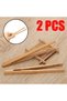 2Pcs 18cm Bamboo Wood Wooden Food Toast Salad Tongs Toaster Bacon Sugar Ice Tea Tong Tea Clips Te... - 2