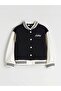 Black Printed Girl's College Jacket - 2