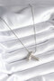 316L Steel Silver Color Bubble "T" Letter Model Women's Necklace - - 2