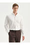 Ecru Slim Fit Men's Long Sleeve Shirt