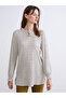 Giyçık Store Beige Tie-Neck Polka Dot Women's Tunic - 3