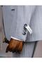 Italian Style Slim Fit Peak Lapel Jacket Pants Suit Grey T14256 - 3