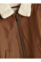 Lcw Kidsplush Collar Leather Look Boys' Coat - 2