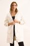 Women's Ecru Premium Pocketed Snap Fastener Puffer Jacket Cardigan Hrk-19000378 - 4