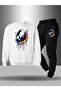 Children's Printed Crew Neck Sweatshirt and Sweatpants Set 3 Thread Raster for Autumn/Winter