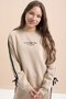Beige Girl's Stripe Detailed 3 Yarn Raster Set 21516 - 4
