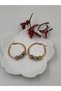 Women's Earrings Stainless Steel Color and Size Are Designed in the Description Images Are from the Brand Fmaccesori̇es - 7