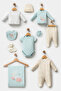 Organic Cotton Aybalam Patterned 10 Piece Newborn Hospital Discharge Set Boxed