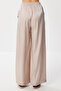 Shiny Surface Pocketed Woven Trousers Lan0060 Beige - 4