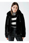 Onlvida Fur Hooded Black Women's Coat 15260047 - 3