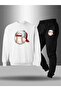 Children's Printed Crew Neck Sweatshirt and Sweatpants Set 3 Thread Raster for Autumn/Winter