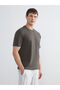 Lcw Vision Khaki Crew Neck Men's T-Shirt