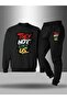 Children's Printed Crew Neck Sweatshirt and Sweatpants Set 3 Thread Raster for Autumn/Winter