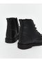 Black Leather Look Baby Boy Boots - 5