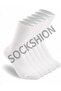 Unisex White Tennis College Plain Sports Socks - 5