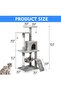 Cat Tree Tower for Indoor Cats — Multi-Level Cat Condo with 4 Sisal Scratching Posts - 4