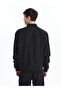 Xside Black Standard Fit College Collar Men's Coat - 5