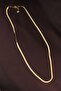 316L Steel Gold Color 60 cm Italian Chain Necklace - - 2