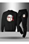 Children's Printed Crew Neck Sweatshirt and Sweatpants Set 3 Thread Raster for Autumn/Winter