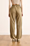 Women's Khaki Pike Modal Stitching Detailed Jogger Sweatpants Eşf-00000083 - 7
