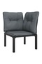 6 Piece Garden Lounge Set Black and Grey Poly Rattan - 2