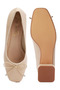 Women Low Block Heel Ballerinas in Beige - 4