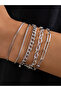 Set of 5 - Assorted Link Chain Bracelets - 8