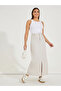 Solid Maxi Skirt with Front Slit and Pockets