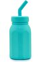 Silicone Water Bottle with Straw For Babies, Toddlers & Kids, BPA Free, Blue