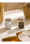 Lcw Homer Colorless Glass Salt and Pepper Shakers with Metal Lid 1200 ml