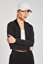High Neck Zippered Women's Bodysuit - Black - 2