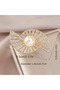 Self Adjustable Design Large Ring with Pearls - 5