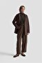 Elastic Waist Pleated Trousers 25Kd9005 Brown - 2