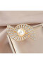 Self Adjustable Design Large Ring with Pearls - 2