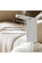 Folding Storage Water Pump, Desktop Quantitative Water Dispenser, White with Gold Accents - 4