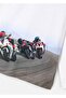 Boy's Motorcycle Printed Long Sleeve T-Shirt White 4094 - 6