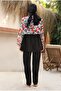 Patterned Short Hijab Swimsuit Calypso Pattern - 2
