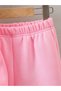 Girl's Pink Hooded Sweatshirt with Dog and Hearts Print - Pink Sweatpants Set - 3