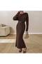 Brown Knitwear Dress - 5