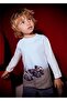 Boy's Motorcycle Printed Long Sleeve T-Shirt White 4094 - 3