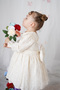 Girls' Dress Long Sleeve Ruffled V-Neck Special Occasion Birthday Wedding Party Daily Baby Girl Dress - 2