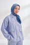 Premium Twill Silk Scarf - Navy Blue - 2