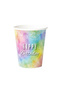 Multi-Colored Rainbow Shades 8-Piece Plate and Cup Set - 3