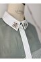 Strapied Shirt with Stones on the Collar - 3