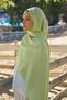 Lime Shell Ed Scarf Welness Monogram Pattern Shawl - 4